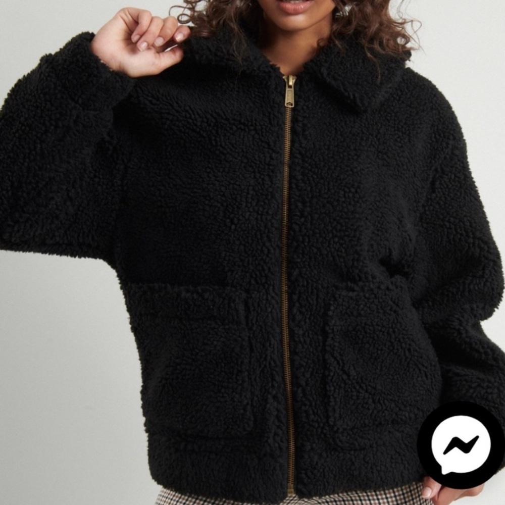 Garage black sherpa jacket